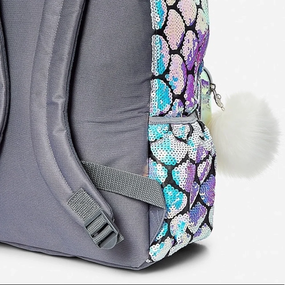 Justice Flip Sequins Mermaid Backpack initial C